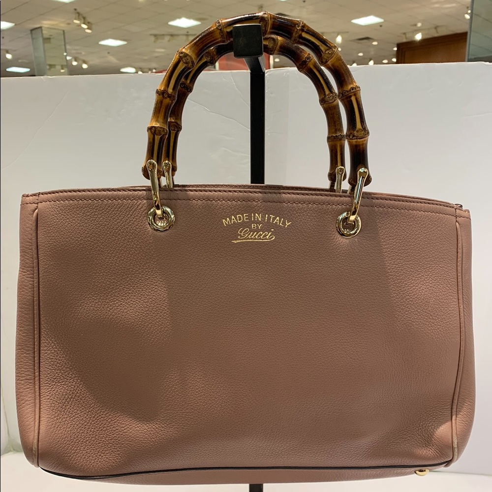 Gucci bamboo shopper hand. g